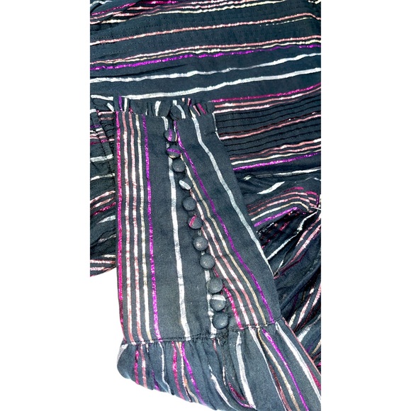 FARM Rio Striped Maxi Dress - Black and Purple - Picture 8 of 10